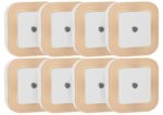 Sycees 0.5W Plug-in LED Night Light Lamp with Dusk to Dawn Sensor, Warm White, 8-Pack