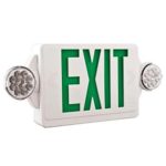 Lithonia Lighting LHQM LED G M6 LED Emergency Exit Unit with Green Letters, White