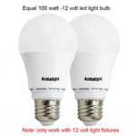 Ashialight LED 12 Volt Bulbs E26/E27 Screw Base,Equivalent 100w Incandescent Bulb,Warm White, Low Voltage LED Bulb for RV Camper Marine,Off Grid and Solar Light Fixture (Pack of 2)