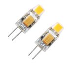 Gugou 2PCS 1.2W G4 LED 12V AC/DC Bi-Pin Light Bulb 2700K Warm White Waterproof T3 G4 Halogen 10W Led Replacement