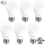 SUNMEG LED Light Bulbs 100 Watt Equivalent, 11W A19 LED Bulb, E26 Base Light Bulb, 1100 Lumens,Warm White (3000K),120VAC, UL Listed, 6 Pack