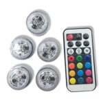 Qicai H Flameless LED Tea Lights, Multi Color Option Battery-Powered, Unscented Mini Tealight with Remote Control, Perfect for Weddings Christmas Thanksgiving Holiday Party Lighting Strobe, Set of 5