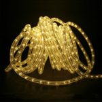 D&D Brand 50FT Warm White LED Rope Light – Expandable to 150 Ft – 120V – 2 Wire -Clear Tubing- UL Listed – Super Sturdy LED50-WW