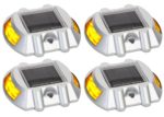 Solar Road Path Deck Dock Warning Lights w/ Yellow LED’s (4 Pack)
