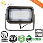 GKOLED 30W LED Floodlight, Outdoor Security Fixture, Waterproof, 100W PSMH Replace, 3000 Lumens, 5000K Daylight White, 70CRI, Yoke Trunnion Mount, UL-Listed & DLC-Qualified, 5 Years Warranty