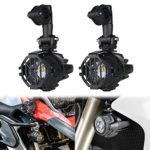 OVOTOR Motorcycle 40W LED Auxiliary Light Driving Fog Lights Kit with Protect Cover Switch for BMW R1200GS F800GS Pcak of 2
