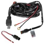 Primelux 12ft 16 Gauge Relay Wiring Harness for LED Light Bars – 12V 40A Relay & 3-Pin On/Off Rocker Switch & Waterproof Fuse Holder & Blade Fuse & Male/Female Deutsch DT Connectors(1 Lead)