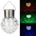 Solar Light, Hatop Waterproof Solar Rotatable Outdoor Garden Camping Hanging LED Round Ball Lights