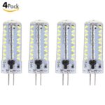 Sanniu G4 Base LED Bulb Halogen Replacement 81 LED 3014 SMD Non-Dimmable 3.5W AC/DC 12V 310LM Bright G4 LED Lights Bulb Lamps White 4 Packs