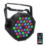 YeeSite Par Lights with 36 LEDs RGB Wash by IR Remote and DMX Control for Stage Lighting