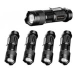 5 PACK Tactical LED Flashlight 300 Lumens Best Mini CREE Handheld Light – Portable, Zoomable, Water & Shock Resistant – Ideal for Outdoors, Home, Emergency,