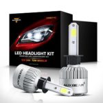 Auxbeam LED Headlights F-S2 Series H1 headlight bulbs Bridgelux COB LED h1 headlight conversion kit with 2 Pcs of H1 Bulbs 72W 8000lm Single Beam – 1 Year Warranty