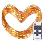 Cymas LED String Lights, 33ft 100 LED Waterproof Decorative Lights Dimmable with Remote Control for Indoor and Outdoor, Bedroom, Patio, Garden, Wedding, Parties, UL Listed (Warm White)