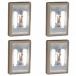 Promier LED Wireless Light Switch, Under Cabinet, RV, Kitchen, Night Light, Counter, or Boat Lighting, 4-Pack, Battery-Operated