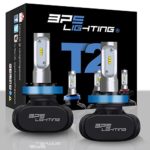 BPS Lighting T2 LED Headlight Bulbs Conversion Kit – H11 50W 8000 Lumen 6000K 6500K – Cool White – Super Bright – Car and Truck – High – Low – Fog Lights Beam – All-in One – Plug and Play