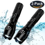 Wsky LED Tactical Flashlight -Best S1800 Powerful Waterproof Flashlight – Perfect for Camping Biking Home Emergency or Gift-Giving (Batteries Not Included)
