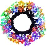 easyDecor Solar String Lights 50 LED 23ft 8 Modes Blossom Flower Garden Christmas lights for Outdoor Indoor Party Wedding Patio Holiday Decorations (Multi Color)