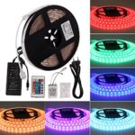 Roleadro RGB 12V Flexible LED Strip Light Rope Light Indoor Color Changing LED Tape Lights with Controller and Power Supply