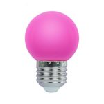AWE-LIGHT LED Light Bulb 1W Coloured Round G45 E26 LED Color Light Bulb Lamp for Wedding Halloween Christmas Party Bar Mood Ambiance Decor (Pink)