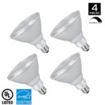 Xtricity PAR38 LED Dimmable Flood Light Bulb, 18W (100W – 120W Equivalent) 120V, 5000K Daylight, Waterproof, E26 Medium Base, Energy Star, UL Listed, RoHS Certified, Halogen Look (4 Pack)
