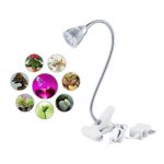 Led Plant Grow Lights 5W, ANNT Succulent Light Clip Desk Plant Growing Lamp Flexible Gooseneck Light Spring Clamp for Indoor Plant, Home, Garden, Greenhouse