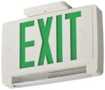 Lithonia Lighting ECBG LED M6 LED Exit and Emergency Light Bar  Combo Fixture with Back Up Battery, Green Letters