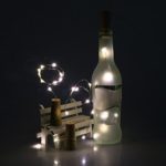 Bottle Light,Han Shi LED Solar Wine Cork String Light 10 LED Night Fairy Cool White Lamp
