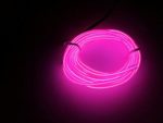 M.best Flexible LED Neon Light Glow EL Wire Rope tape Cable Strip Decoration + Controller (9FT, Pink)