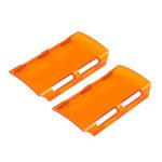 6 Inch Amber Light Bar Cover Auto Power Plus Off Road LED Work Light Lens Protective Cover Kits Dual Row Waterproof for ATV Jeep Wrangler Trucks, 2Pcs