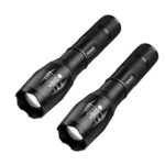 2 Pack LED Tactical Flashlight -Hictech T6 1600 Lumens, Zoomable, Water Resistant, Handheld Taclight with 5 Modes -Best Camping, Outdoor, Emergency, Everyday Flashlights
