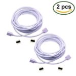 TronicsPros 2pcs 2.5m 8.2ft RGB Extension Cable Cord 4 Pin Flex LED Tape LED Ribbon LED Rope Light Connector Wire for RGB 5050 3528 2835 Flexible LED Strip Light w/ 4x Male to Male 4-Pin Adapter Plugs