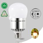 LED Light Bulbs Dusk to Dawn Sensor Lights Bulb Smart Lighting Lamp 12W 1200LM E26/E27 Socket 3200k Auto On/Off Indoor Outdoor Security Light for Porch, Garage, Driveway, Yard, Patio (Warm White)