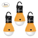 LED Lantern for Camping Lights,3 PACK FengChi Night Lamp Emergency Tent Bulb,Portable Battery Powered Tent Light for Hiking Fishing Outdoor Lighting (yellow) …