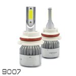 All in One 100W 10000LM CREE LED Headlight DRL Kit/High/Low Beam/Fog Lamp Kit Light Bulbs White 9005 9006 9007 H4 H10 H11 H13 (9007, White)
