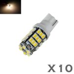 10X T10/921/194 RV Camper Trailer 12V LED Interior Light Bulbs 42 SMD Warm White