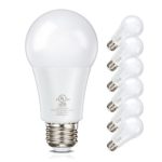 LED Light Bulb 60w Equivalent, Dimmable A19 LED Bulb Soft White 3000K- E26 Medium Base, Energy Star Certified, UL-Listed (6 Pack)