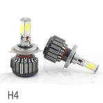 120W 12000LM CREE LED Headlight High/Low Beam Fog DRL Conversion Kit Light Bulbs 6000K White 9005 9006 9007 H4 H7 H11 H13 (H4)