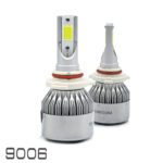 All in One 100W 10000LM CREE LED Headlight DRL Kit/High/Low Beam/Fog Lamp Kit Light Bulbs White 9005 9006 9007 H4 H10 H11 H13 (9006, White)