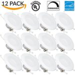 Sunco Lighting 12 PACK – 13W 5/6inch Dimmable LED Retrofit Recessed Lighting Fixture Baffle (=75W) 3000K Warm White Energy Star, UL, LED Ceiling Light – 965 Lumens Recessed LED Downlight