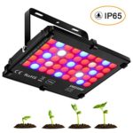 HIGROW 50W Full Spectrum LED Grow Light Panel with Double Chips/ Reflector and Switch for Indoor Plants Seeding Growing and Flowering (Waterproof IP65)