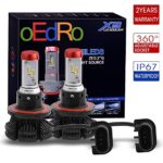 oEdRo H13 9008 LED Headlight Bulbs High Low Dual Beam Led Headlamp Kit 100w 12000Lm 6000K Cool White Replace for Halogen or HID Bulbs