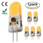 Ukey U G4 LED Bulb 4Watt Bi-Pin Base 12V AC/DC 2700K Warm White Dimmable Waterproof T3 G4 40W LED Halogen Replacement 5Pack (4)