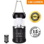 Ultra Bright LED Lantern – Camping Lantern – Gold Armour Camping Equipment Lights – for Hiking, Emergencies, Hurricanes, Outages, Storms, Camping – Best Gift Ideas – Black, 1-Pack