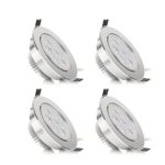 [Pack of 4]eSavebulbs 7w LED Recessed Downlight,70W Equivalent,3000K Warm White,Led Ceiling Light Fixture AC 85~265V