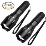 LED Flashlight Tactical, SEGURO 1000 Lumen Super Brightness Portable Handhold Tactical flashlights small Zoomable, Waterproof, Shock Resistant, with 5 Modes, Ideal for Indoor, Outdoors, Home [2 PACK]
