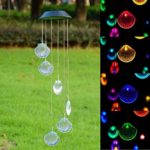 Xhope Changing Color Seashell Solar Wind Chimes LED Wind Chime Night Lights Solar Hanging Lantern for Home Garden Bedroom Outdoor Decoration
