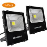 LEPOWER 2 Pack 50W New Craft LED Flood Light, Super Bright Outdoor Work Light With Plug, 250W Halogen Bulb Equivalent, IP66 Waterproof, 4000lm, 6500K, Outdoor Led Lights ( White Light )