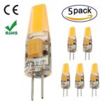 Ukey U G4 LED Bulb 3 Watt Bi-Pin Base 12V AC/DC 2700K Warm White Dimmable Waterproof T3 G4 30W LED Halogen Replacement 5Pack (3)