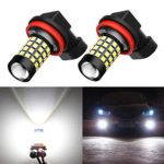 Alla Lighting 2000 Lumens High Power 2835 51-SMD Super Extremely Bright 6000K White H11LL H8LL H11 H8 H16 LED Bulbs for Fog Light Lamps Replacement