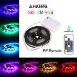 Battery Powered Led Light Strips,5050 2M/6.6FT IP65 Waterproof Flexible Color Changing RGB LED Light Strip 60 LEDs DC 5VBattery-powered with RF Controller, TV BackLight Background Lighting